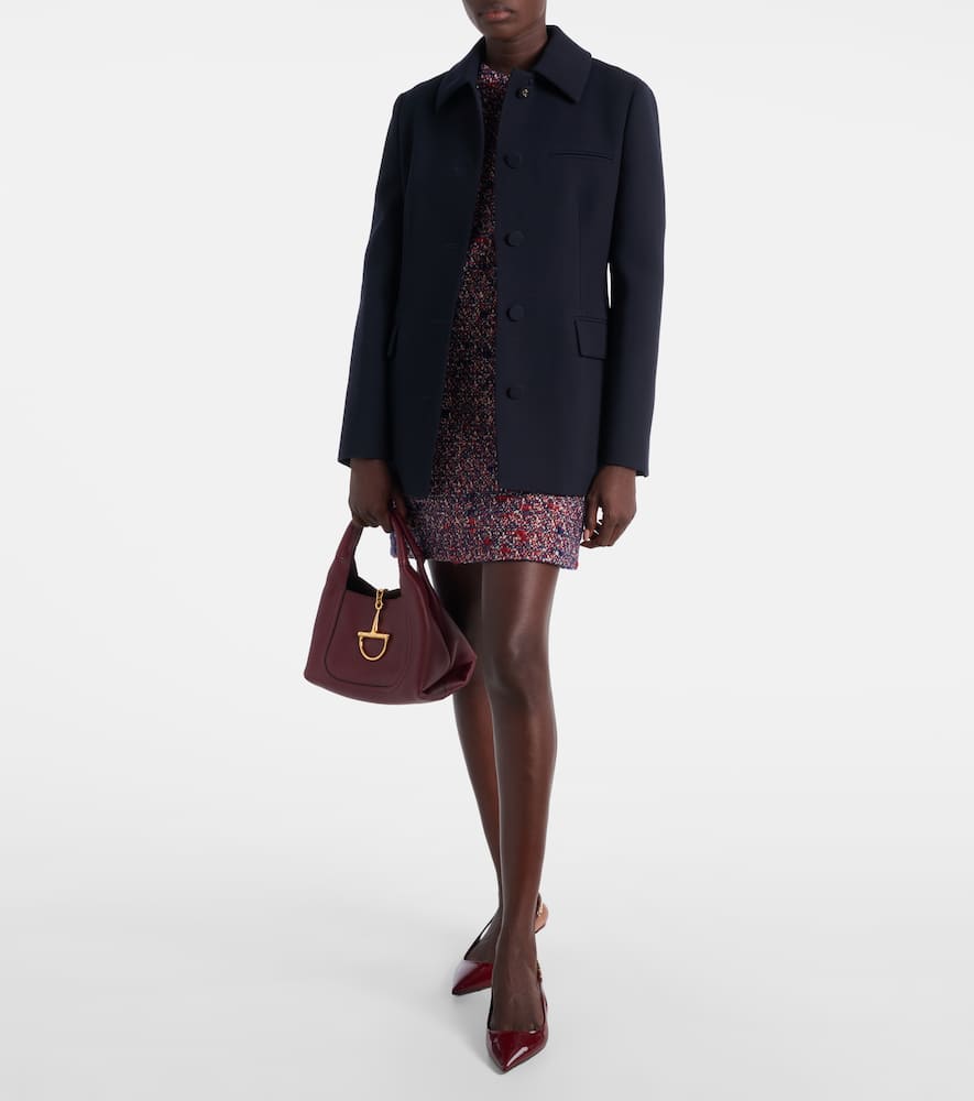Gucci Double G Wool Jacket In Blue