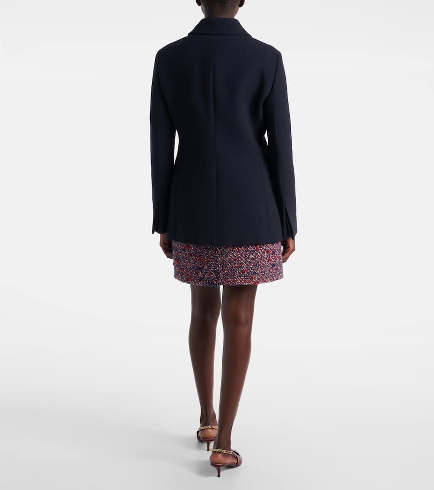 Gucci Double G Wool Jacket In Blue