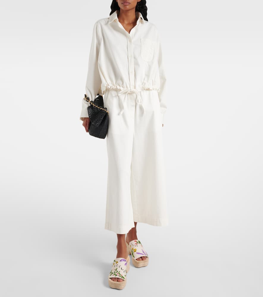 Loewe White Balloon-sleeve Silk Shirt In White
