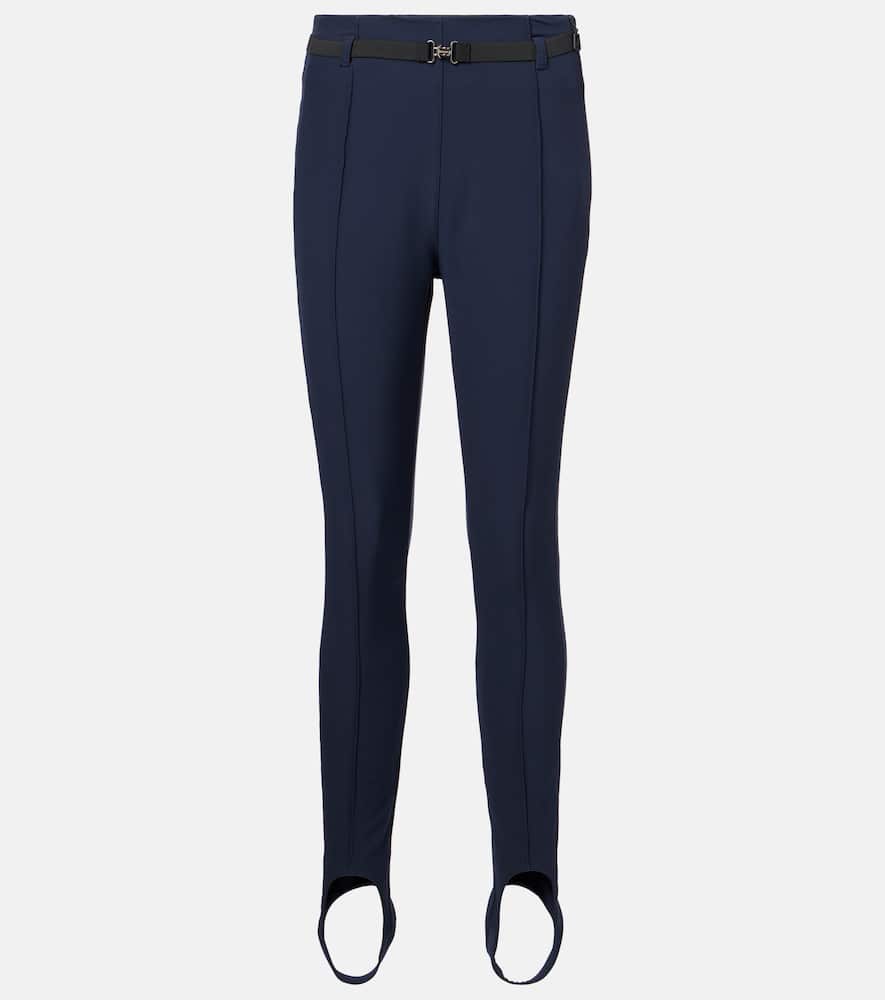 Toni Sailer Theodora Belted Stirrup Ski Pants In Blue