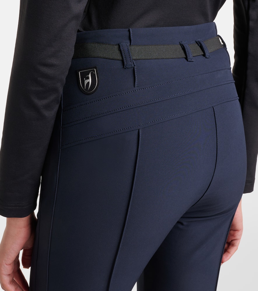 Toni Sailer Theodora Belted Stirrup Ski Pants In Blue
