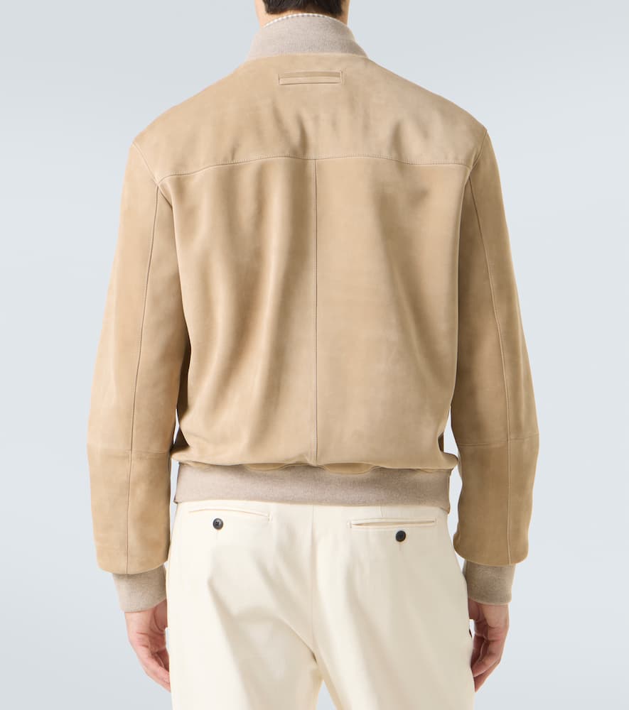 Zegna Suede Blouson In Brown