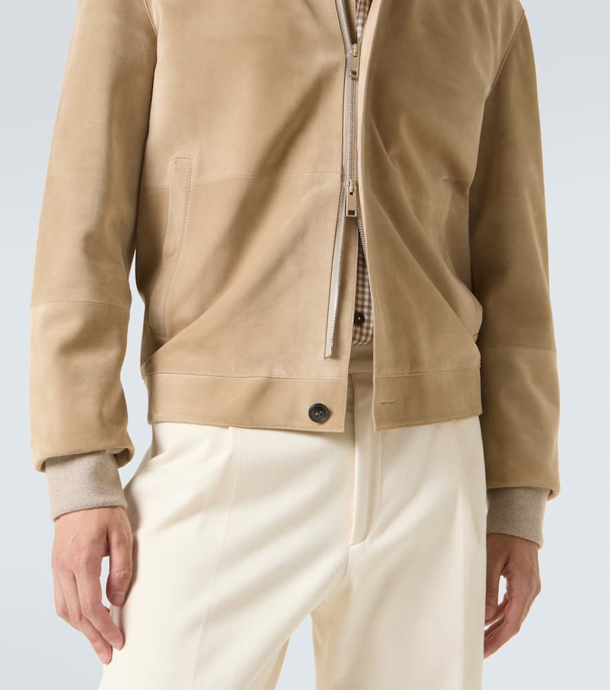 Zegna Suede Blouson In Brown