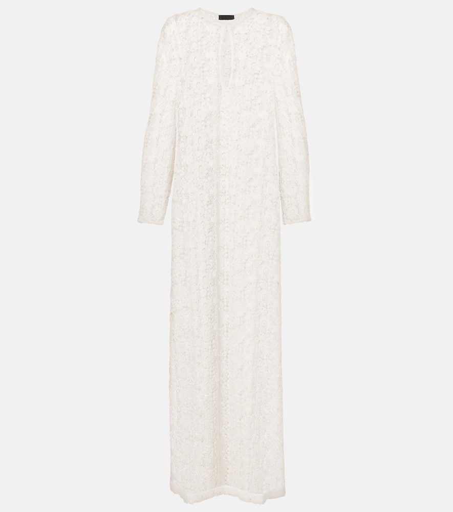 Cotton lace maxi dress