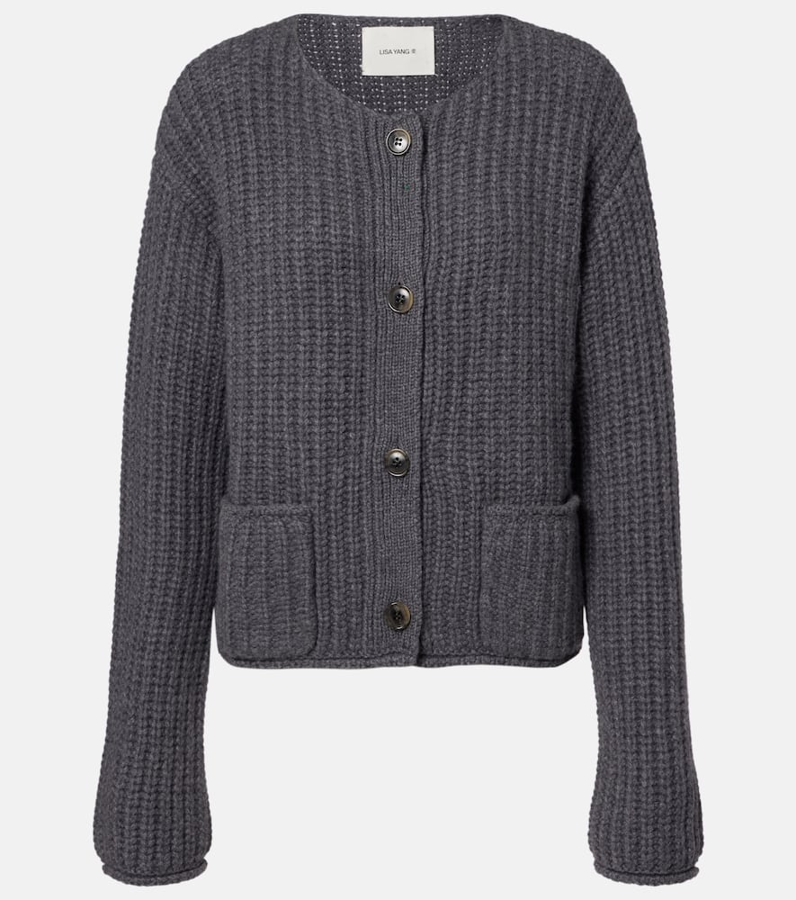 Lisa Yang Suzie Cashmere Cardigan In Gray