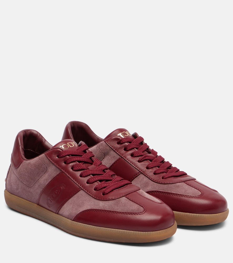 Tabs leather and suede sneakers