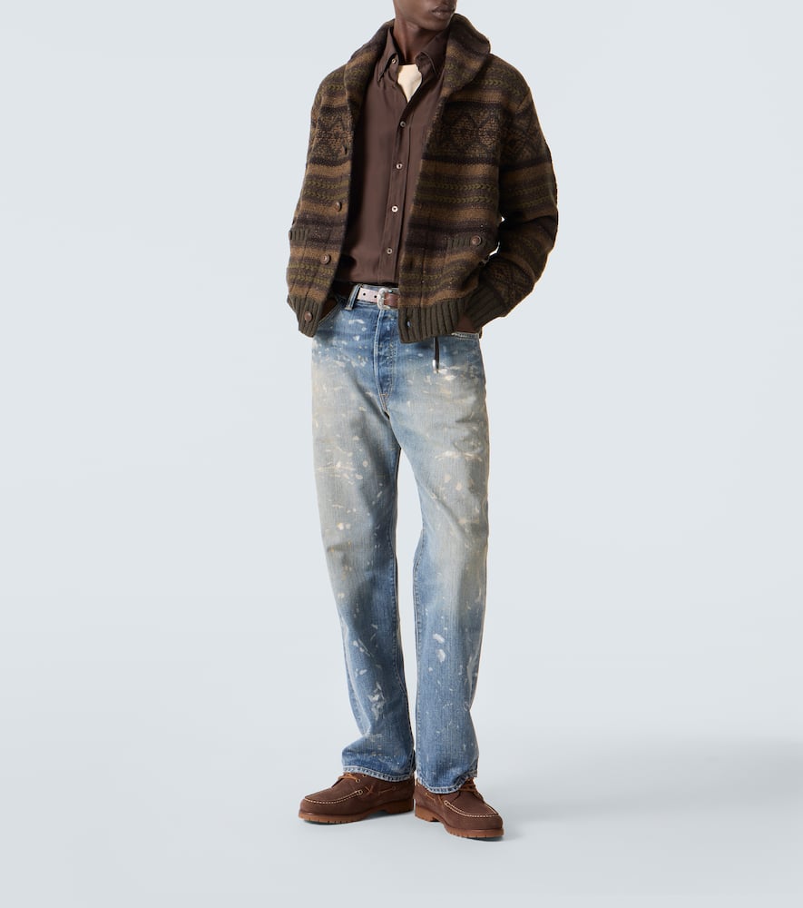 Rrl Fenimore Faded Straight Jeans In Blue