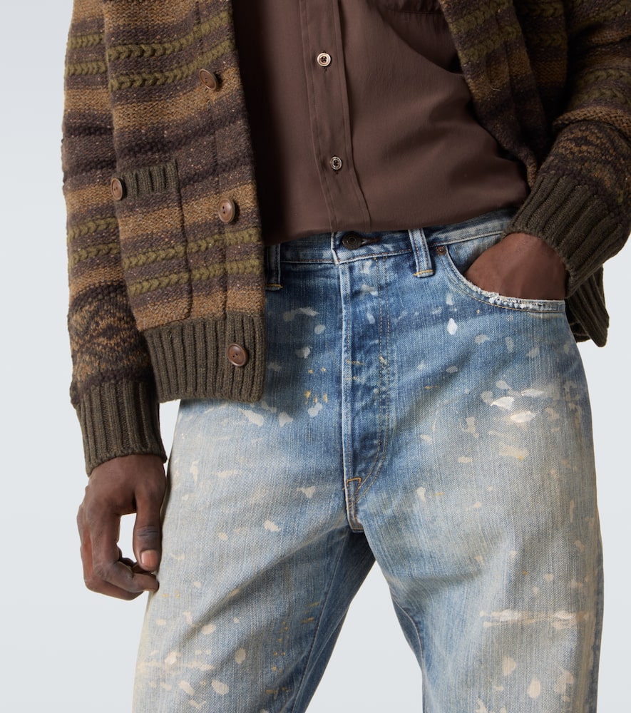 Rrl Fenimore Faded Straight Jeans In Blue