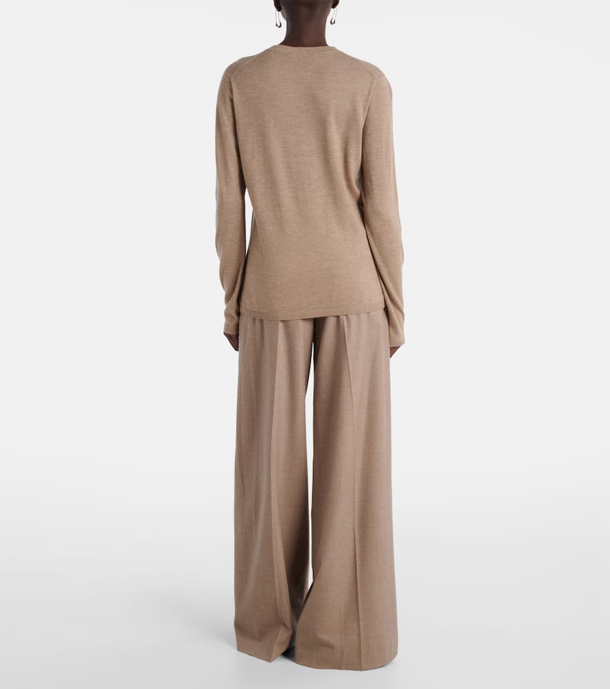 Max Mara Marica Long-sleeve Sweater In Neutral