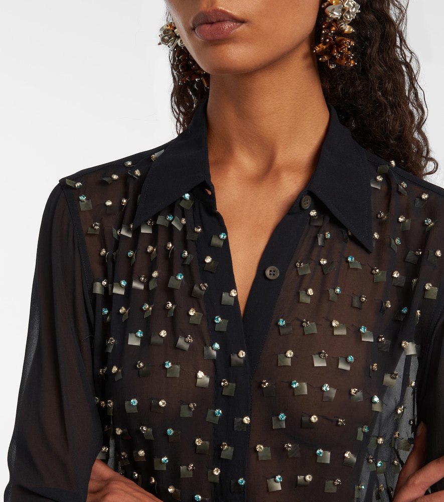  Dries Van Noten Dries Van Noten Verziertes Hemd 
