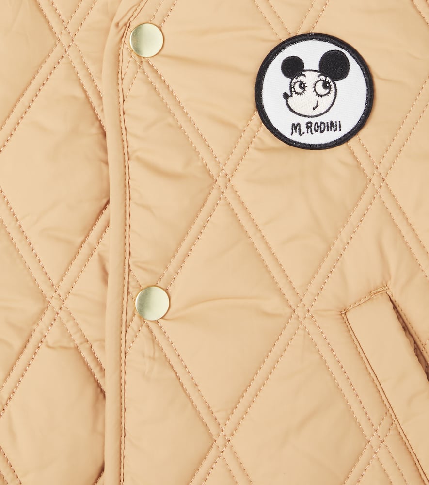 Mini Rodini Quilted Puffer Vest In Neutral