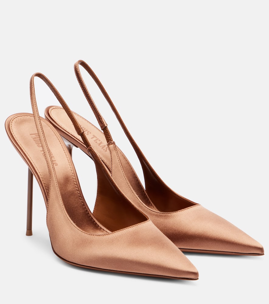 Paris Texas Lidia 105 Satin Slingback Pumps In Multi