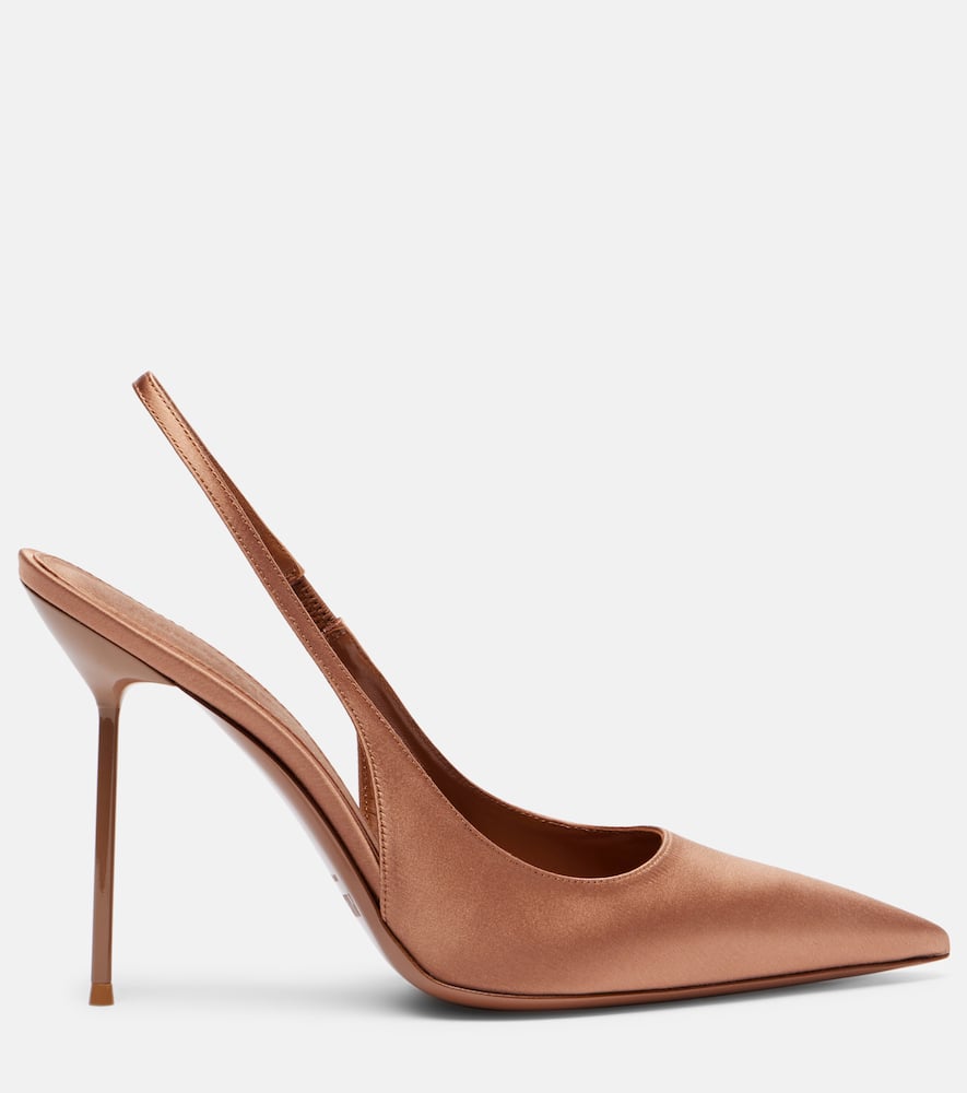 Paris Texas Lidia 105 Satin Slingback Pumps In Multi