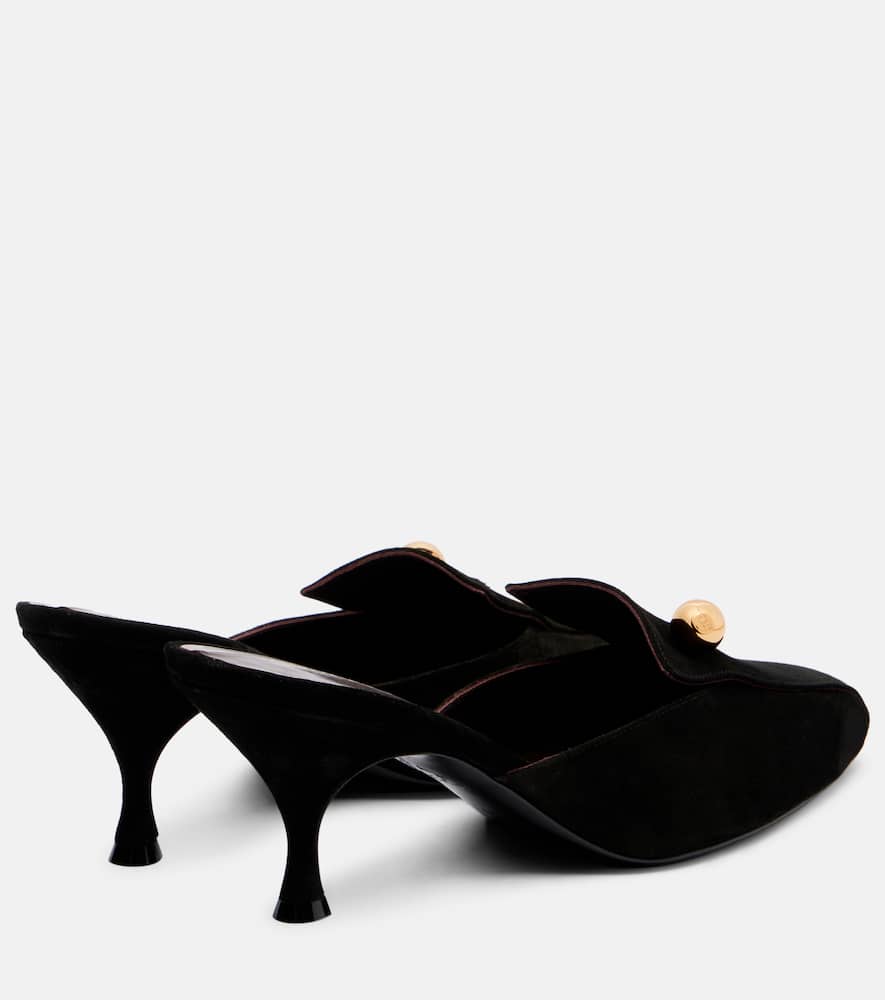 Herbert Levine Aperitif 70 Suede Mules In Black