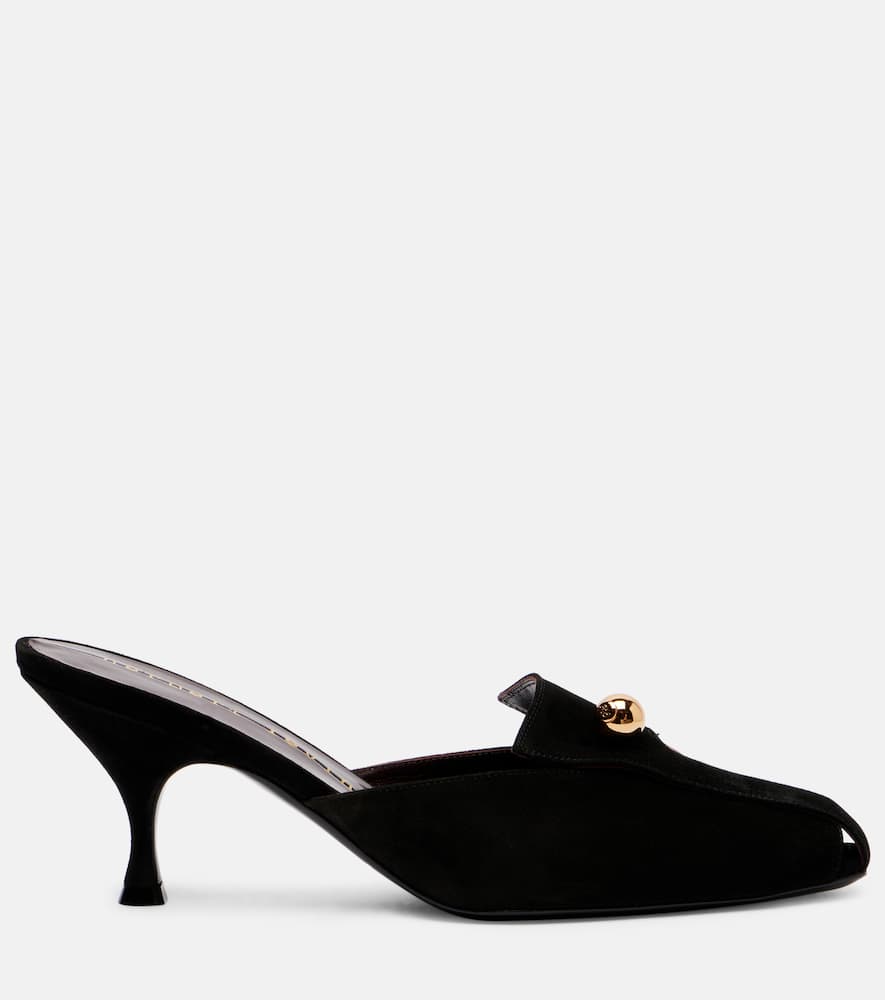Herbert Levine Aperitif 70 Suede Mules In Black