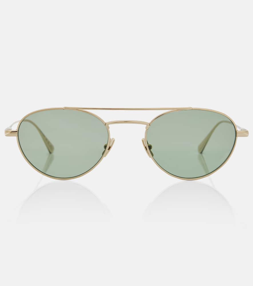 Saint Laurent Sl 97 Aviator Sunglasses In Gold