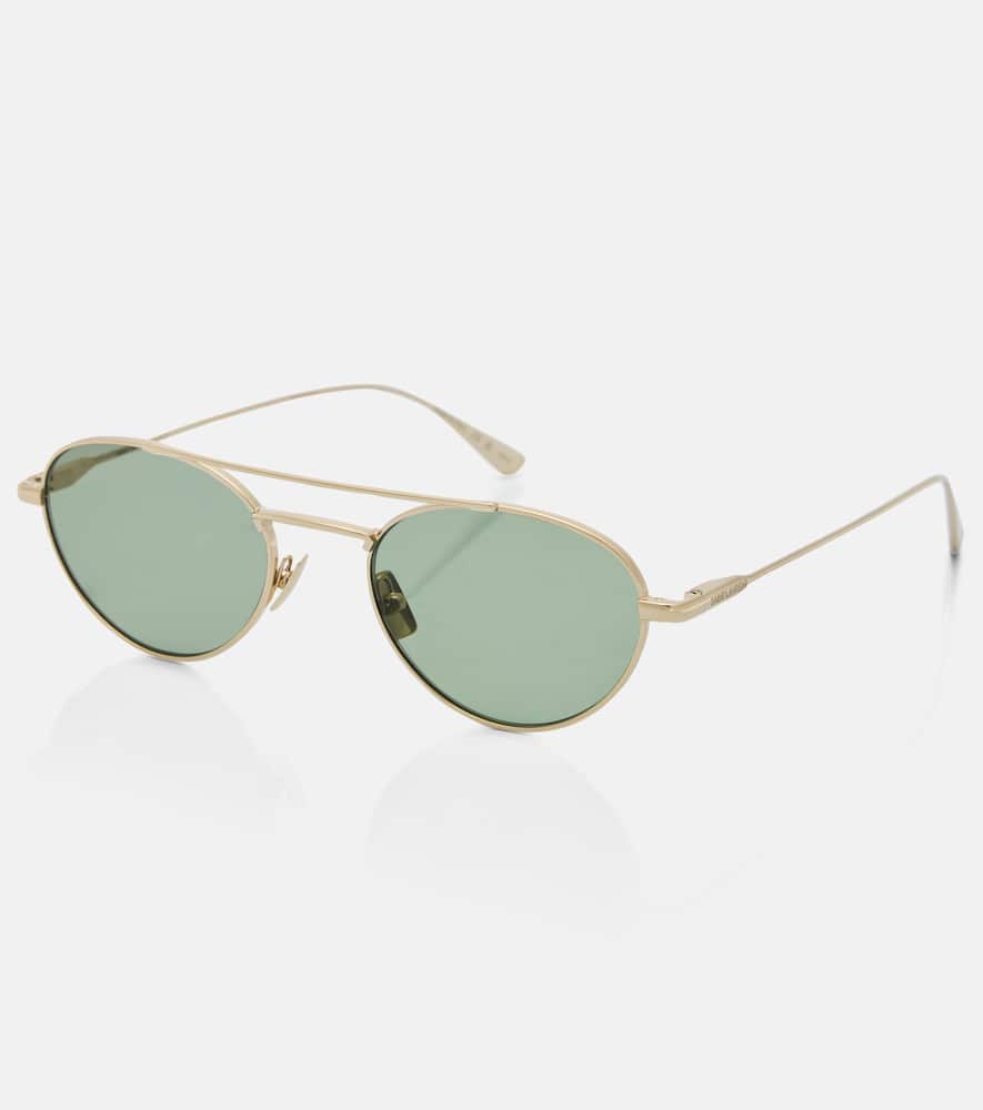 Saint Laurent Sl 97 Aviator Sunglasses In Gold