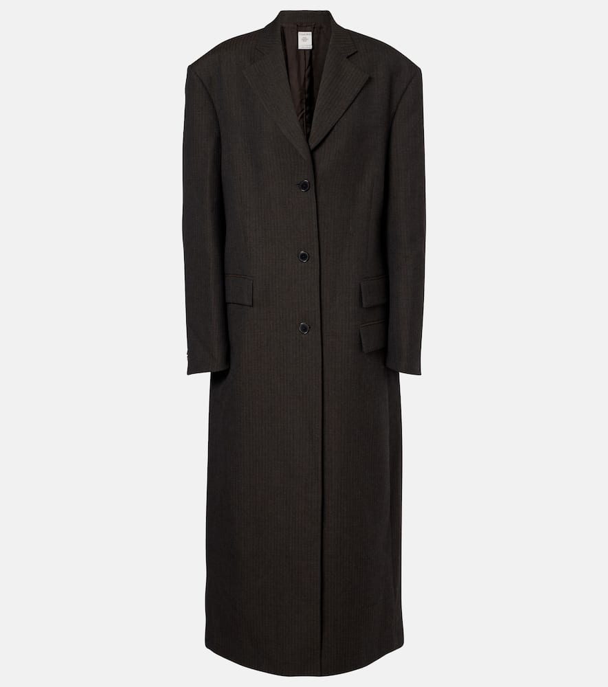 Calvin Klein Brooke Wool Coat In Brown