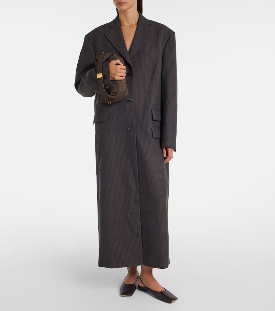Calvin Klein Brooke Wool Coat In Brown