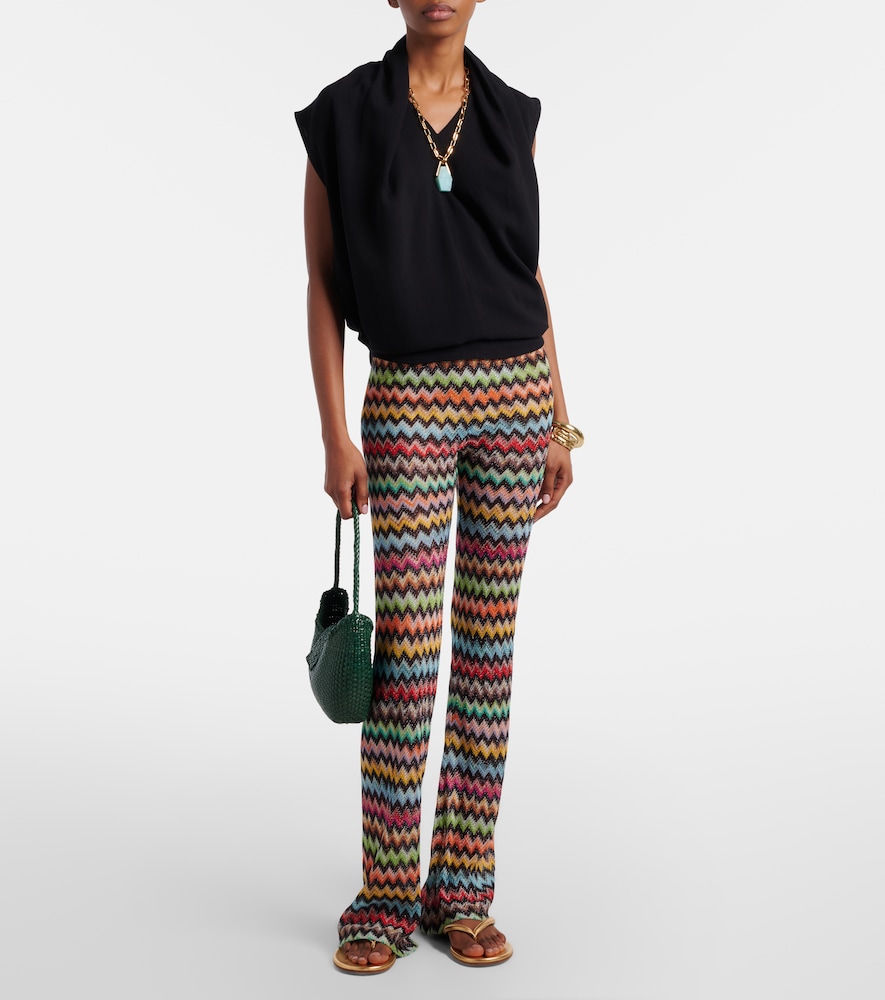 Missoni Zigzag lamé flared pants