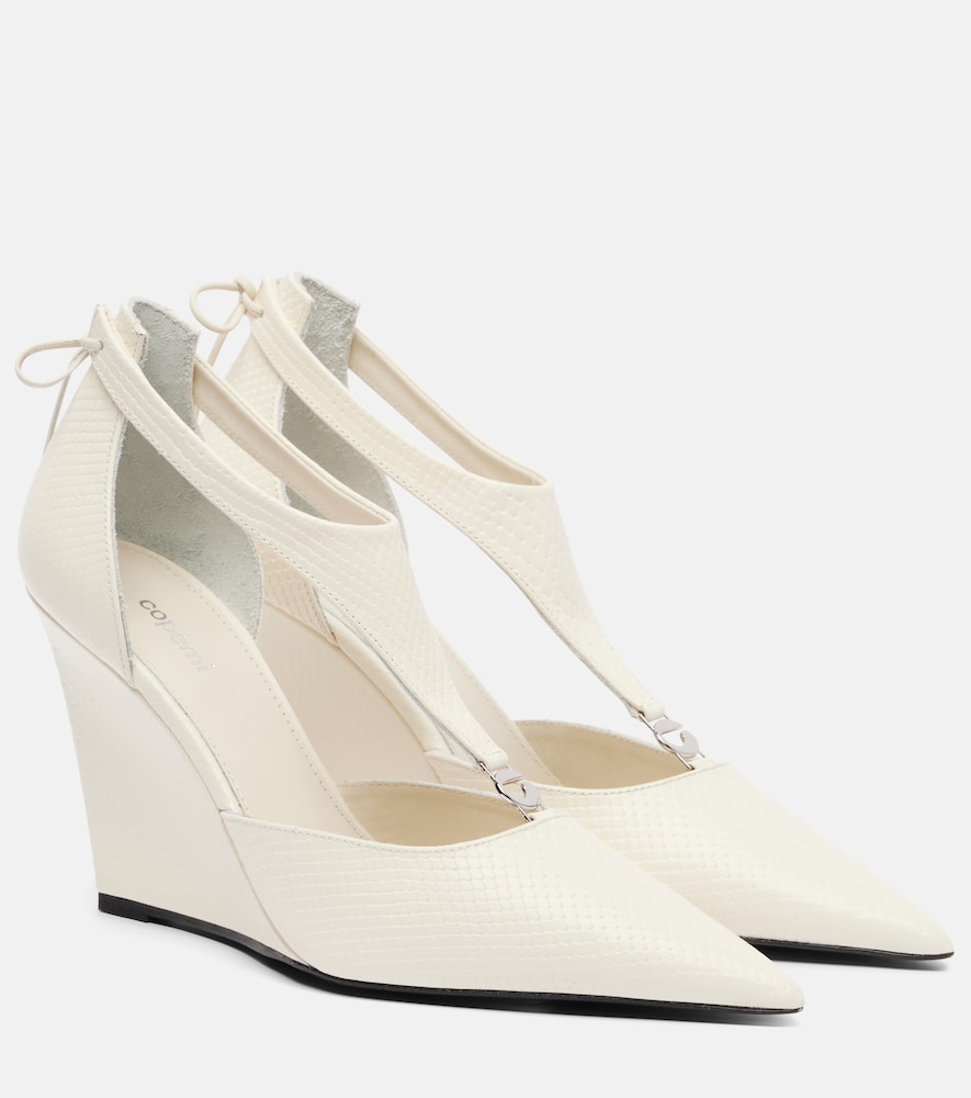 Coperni Leather wedge pumps