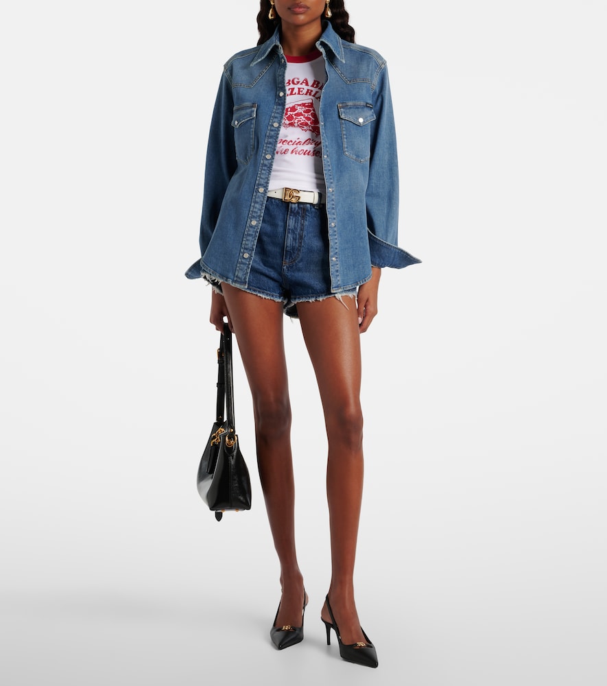 Dolce & Gabbana Printed cotton-blend jersey T-shirt