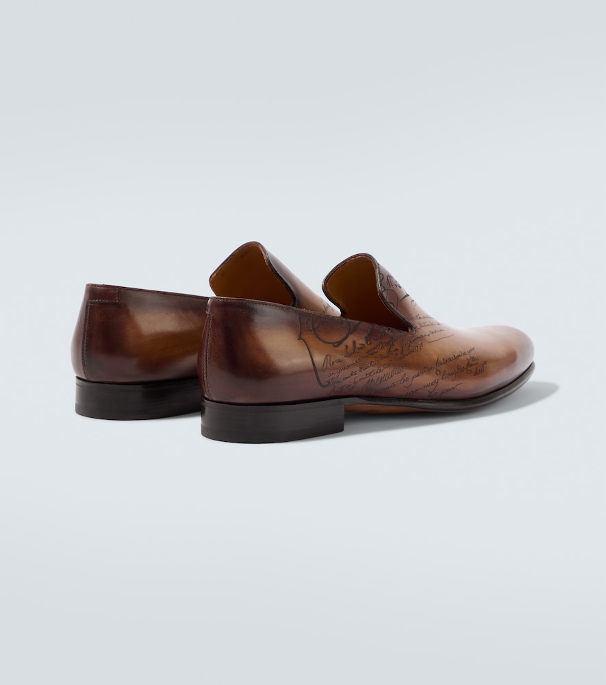  Berluti Berluti Scritto Leather Loafers 