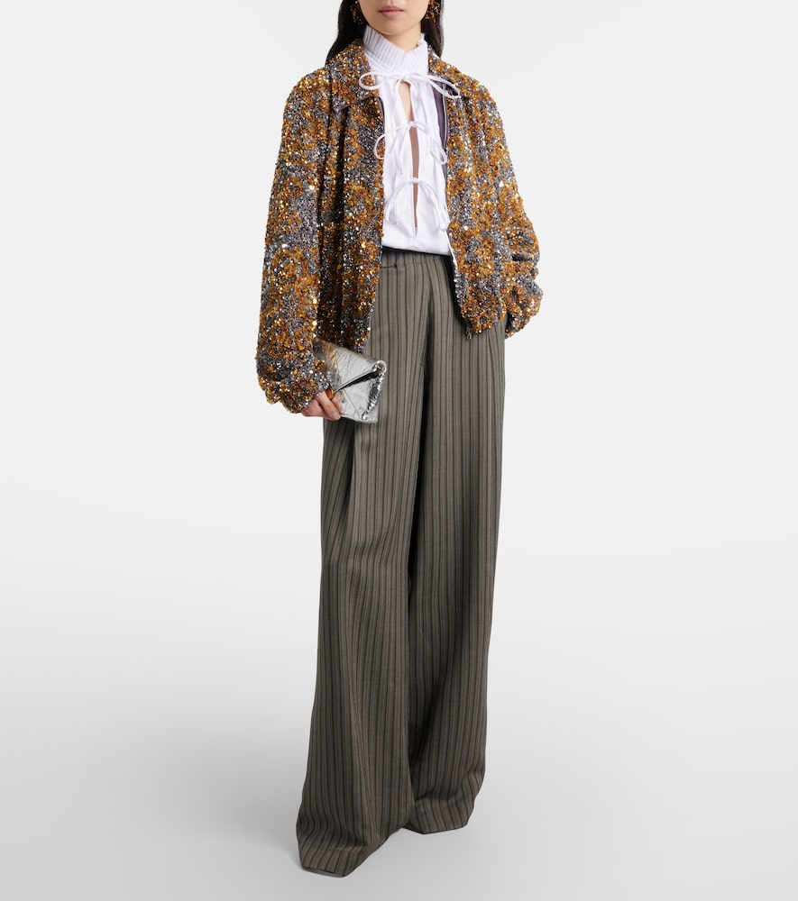 Dries Van Noten Sequined blouson jacket