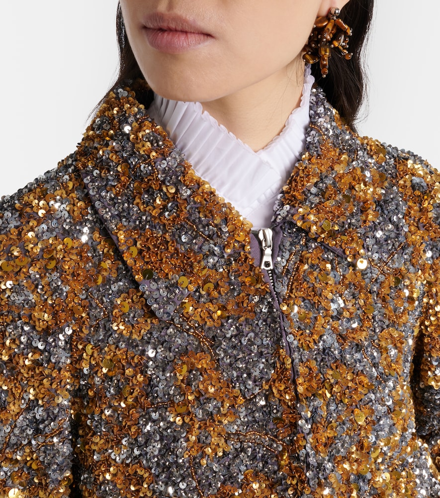  Dries Van Noten Dries Van Noten Sequined Blouson Jacket 