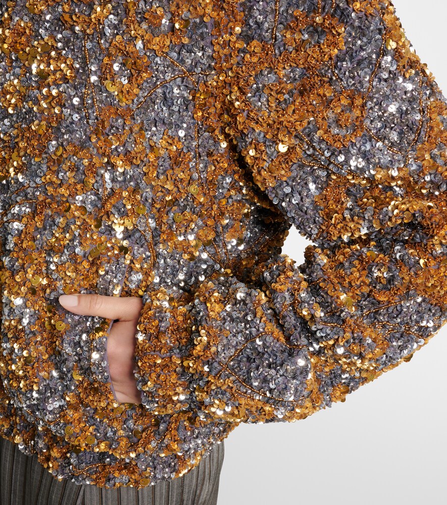  Dries Van Noten Dries Van Noten Sequined Blouson Jacket 