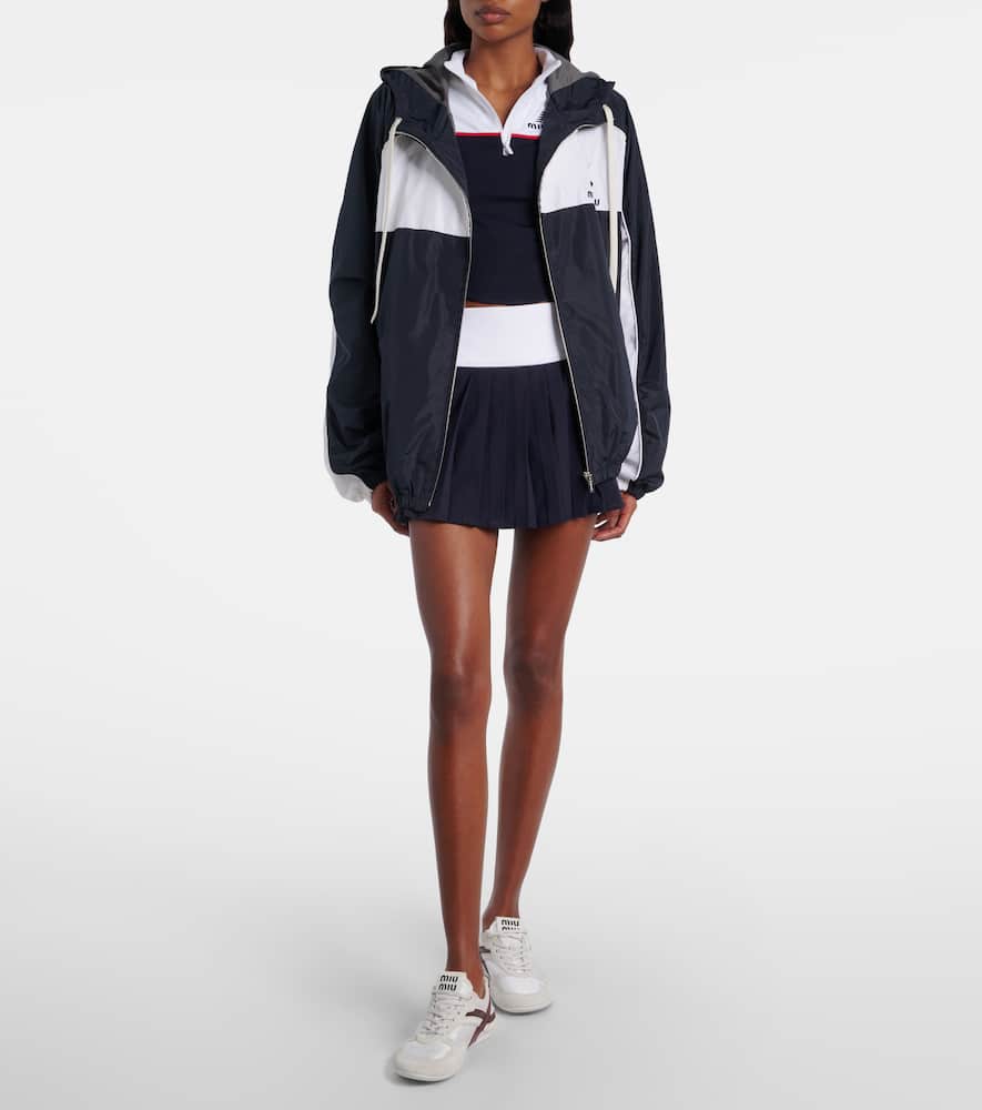 Miu Miu X New Balance Poplin Track Jacket In Blue