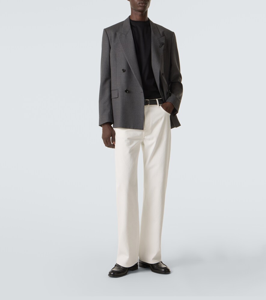 Canali Black Lisle Cotton T-shirt With Double Collar