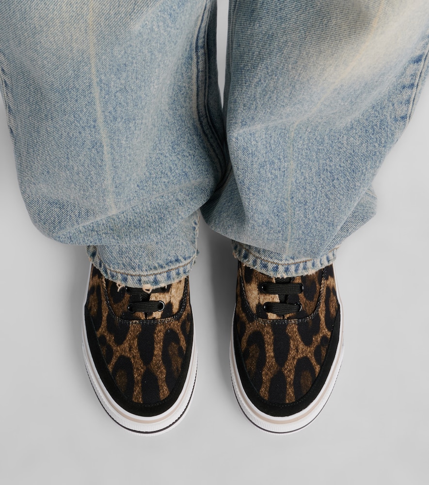 Dolce & Gabbana Leopard-print canvas sneakers