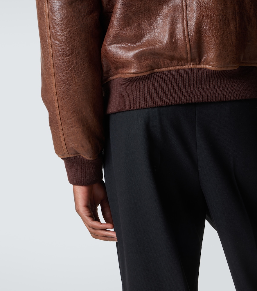Leather Bomber Jacket