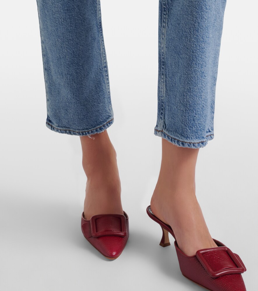 90'S Pinch Waist Crop Straight Jeans