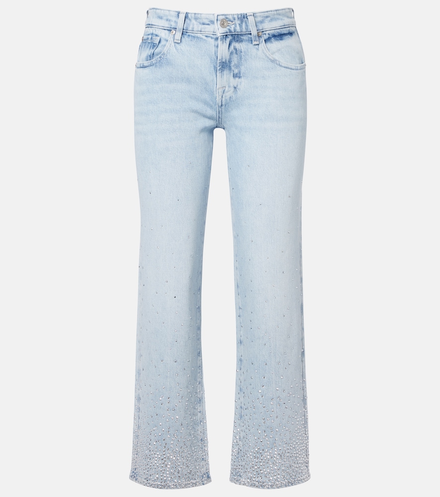 7 For All Mankind Calie embellished straight jeans
