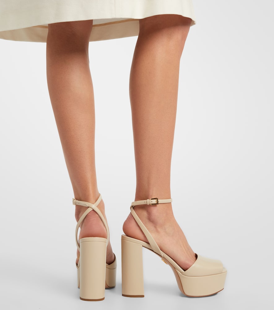Prada Leather platform sandals