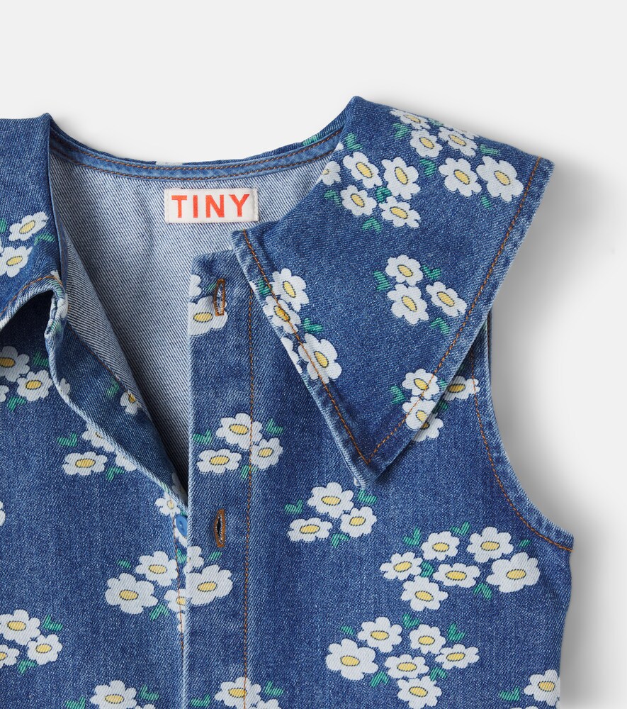  Tinycottons Tinycottons Kleid Blossoms Aus Denim 