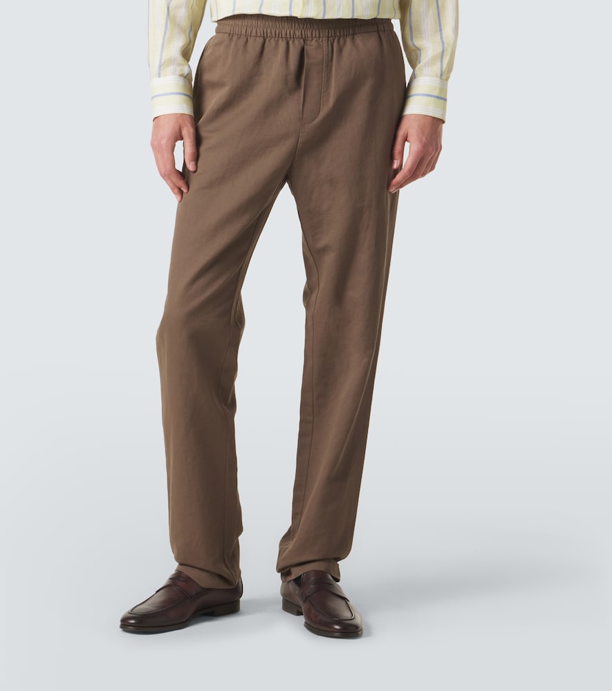  Sunspel Sunspel Gerade Hose Aus Baumwolle Und Leinen 