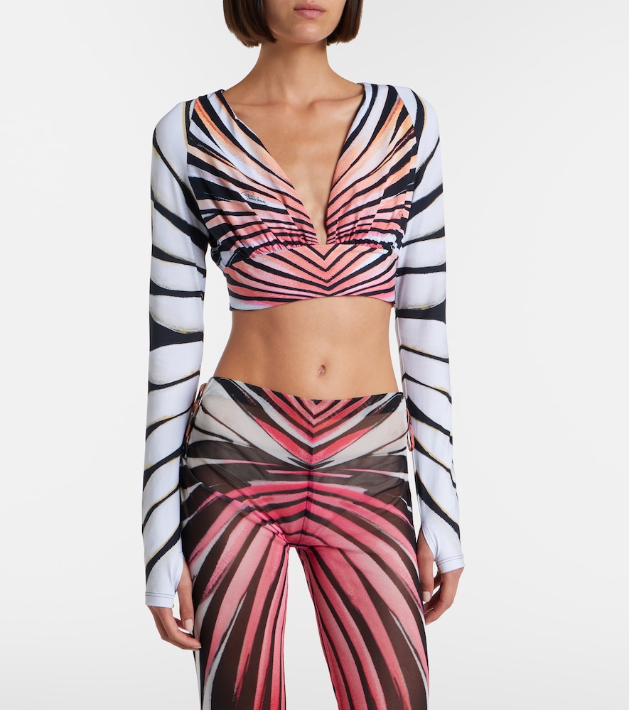 Roberto Cavalli Roberto Cavalli Bedrucktes Cropped-top 