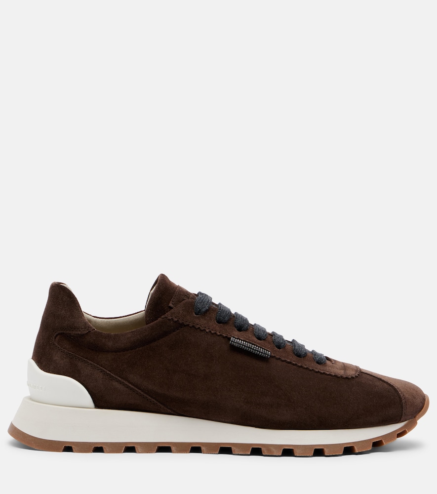  Brunello Cucinelli Brunello Cucinelli Sneakers Monili Aus Veloursleder 