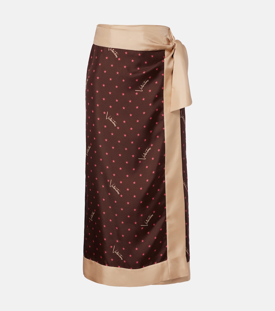 Wickelrock aus Seiden-Twill