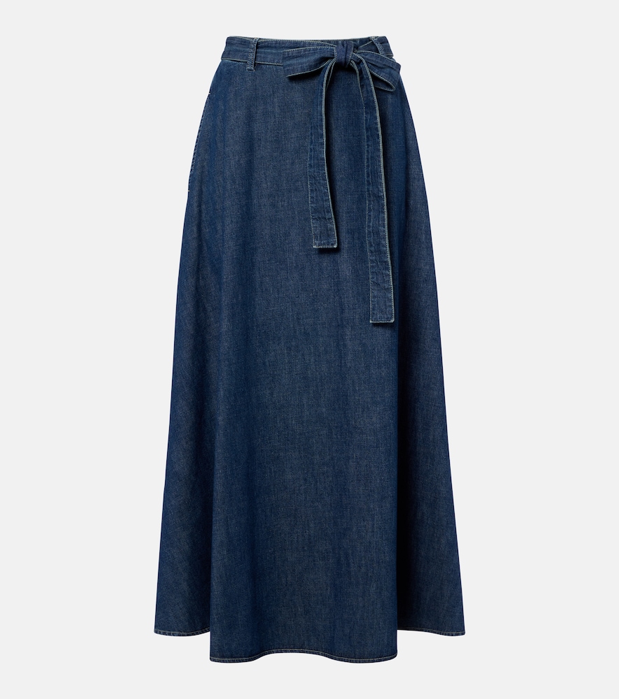 Gonna midi in chambray