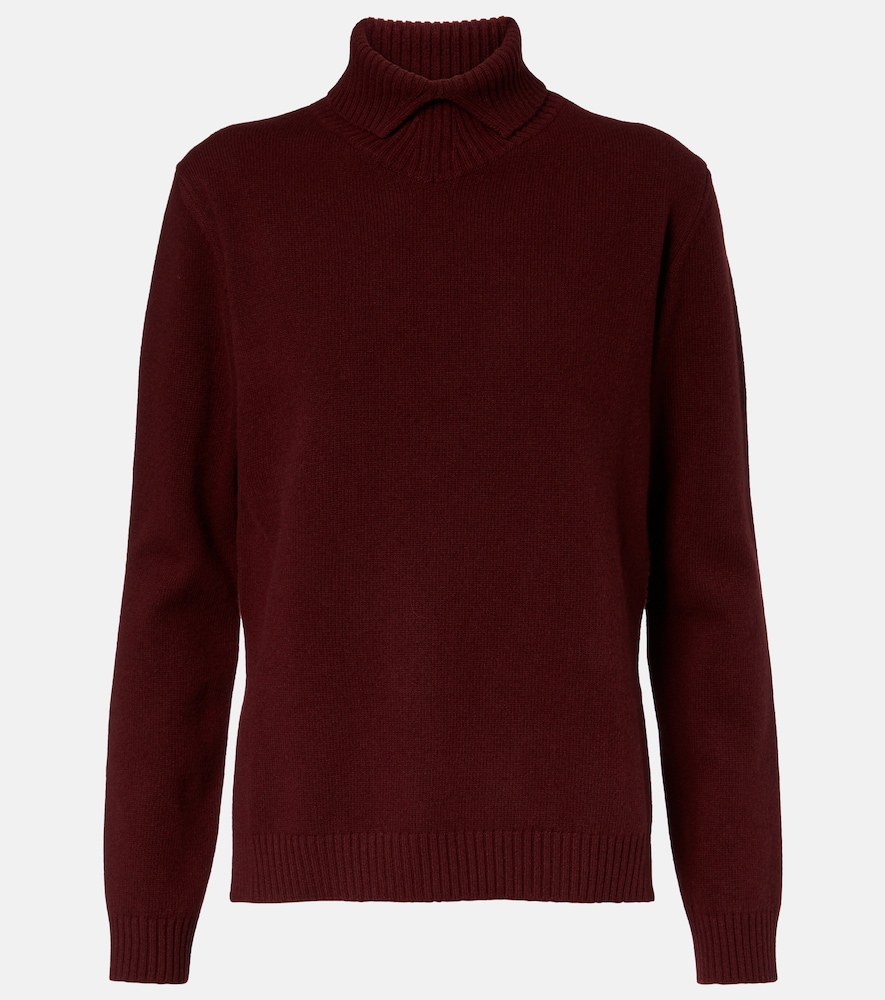 Jil Sander Women's Burgundy Wool Turtleneck Sweater UK Size 12 - Mytheresa