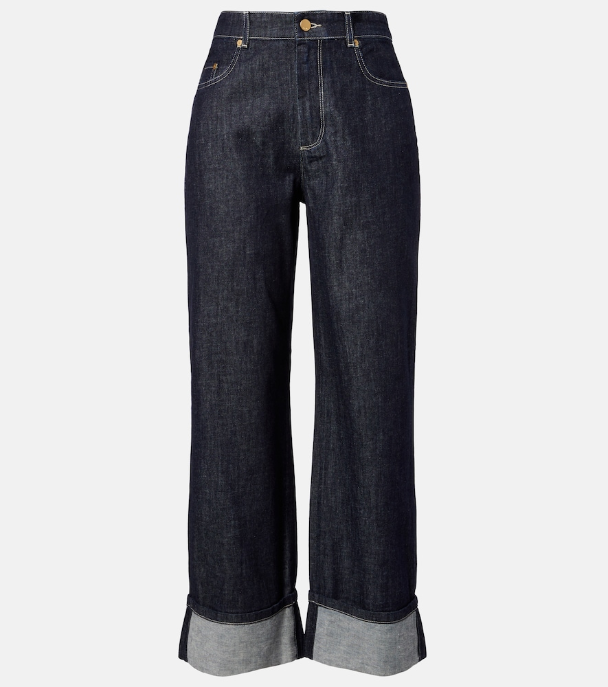 Wide-Leg Cropped-Jeans