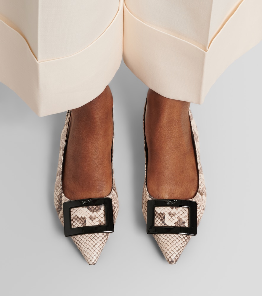 Gommettine Leather Slingback Flats