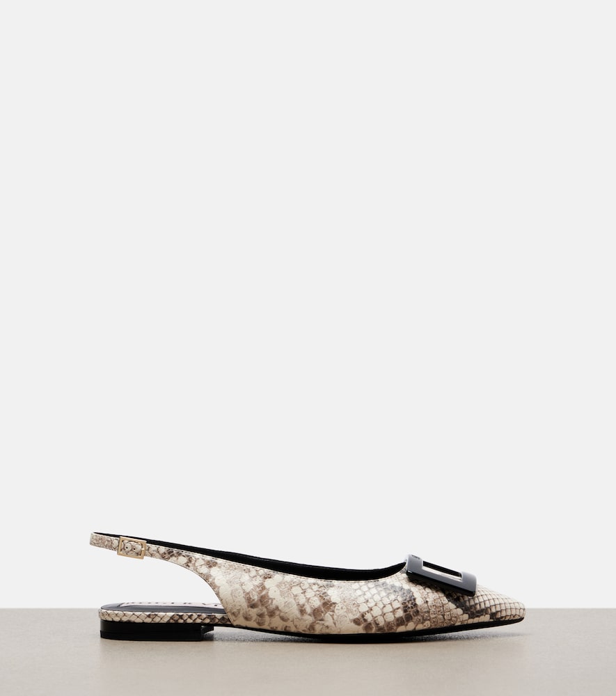 Gommettine Leather Slingback Flats