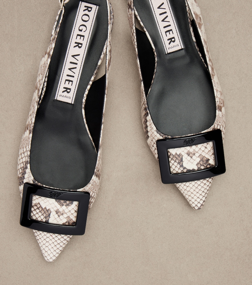 Gommettine Leather Slingback Flats