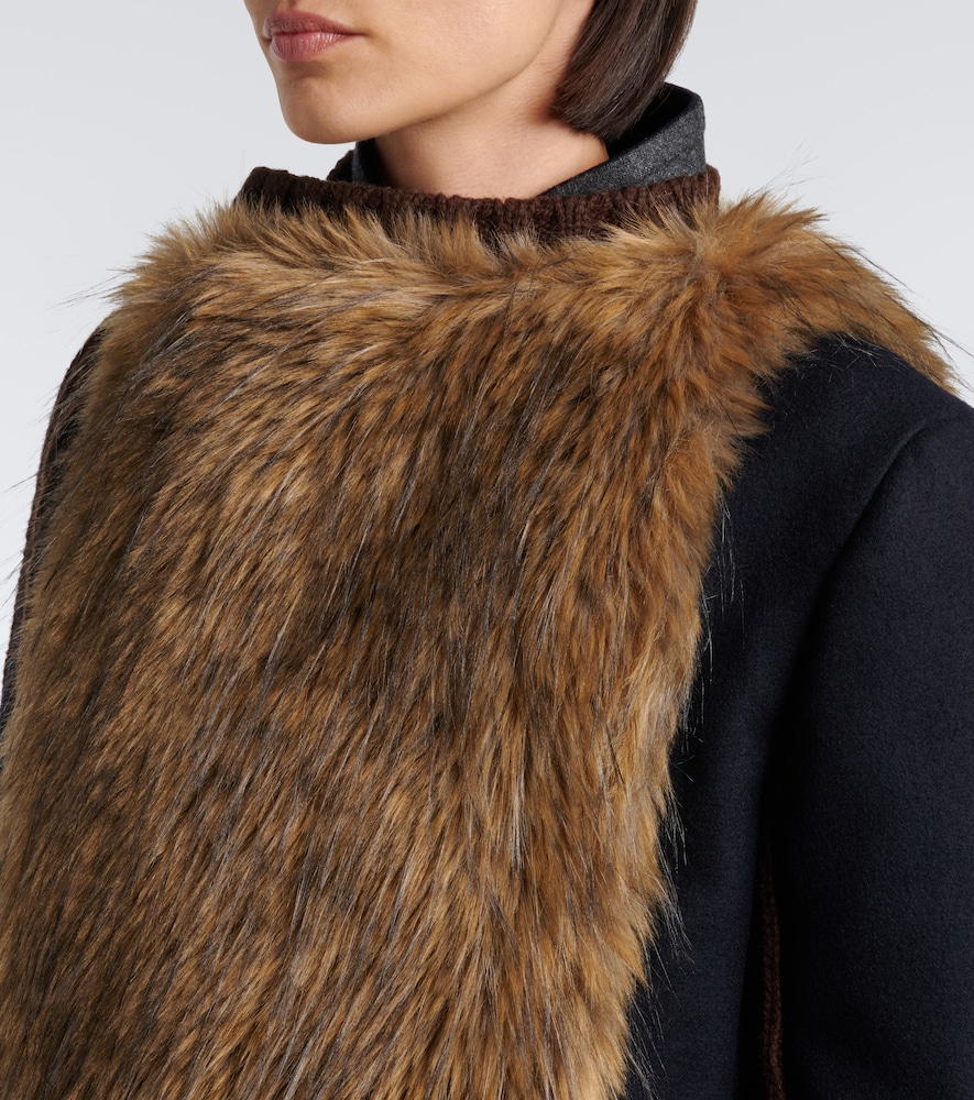 Ribbed-Knit Wool-Blend Jacket