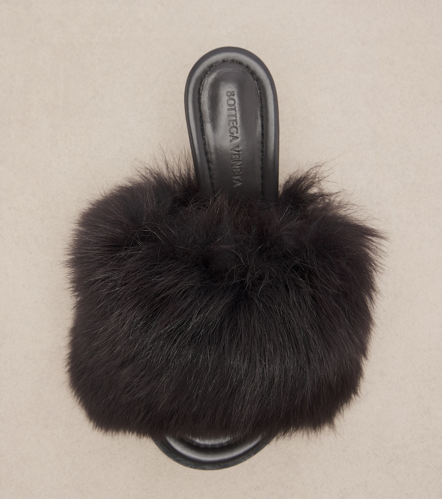 Cherry Shearling Mules